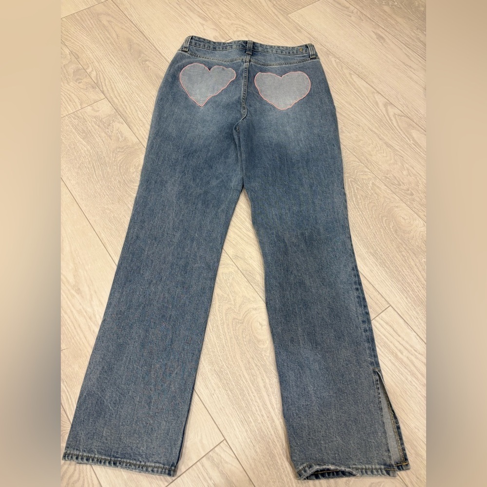 NWOT Juicy Cuture size 29 Jeans with hearts straight​​​​​​